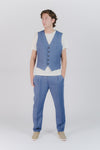 Pantaloni Eleganti Melange Bluette uomo Barone firenze - 2