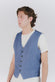 Gilet Uomo Melange Bluette uomo Barone firenze - 1