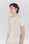 Gilet Uomo Melange Beige uomo Barone firenze - 1