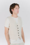 Gilet Uomo Melange Beige uomo Barone firenze - 3