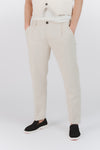 Pantaloni Eleganti Melange Beige uomo Barone firenze - 1