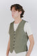 Gilet Uomo Melange Verde uomo Barone firenze - 4