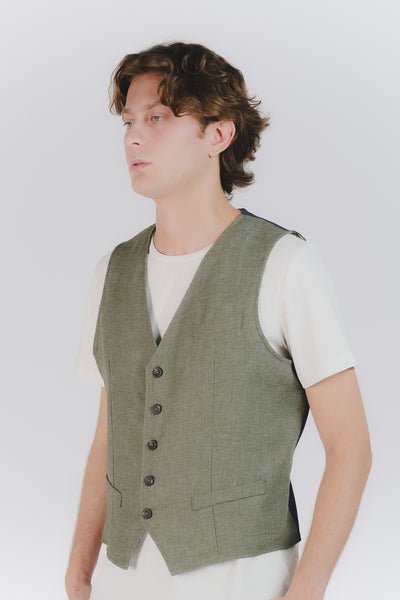 Gilet Uomo Melange Verde