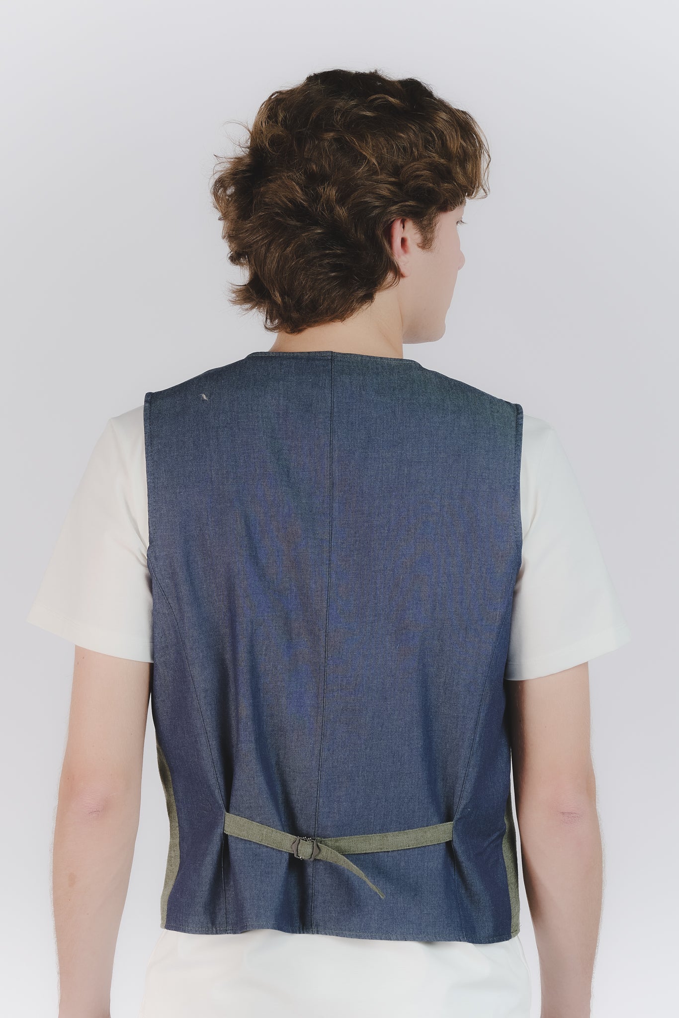 Gilet Uomo Melange Verde uomo Barone firenze - 5