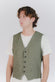 Gilet Uomo Melange Verde uomo Barone firenze - 1