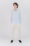 Camicia Uomo Lino Celeste uomo Barone firenze - 2