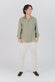 Camicia Uomo Lino Verde Militare uomo Barone firenze - 2