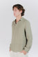 Camicia Uomo Lino Verde Militare uomo Barone firenze - 1