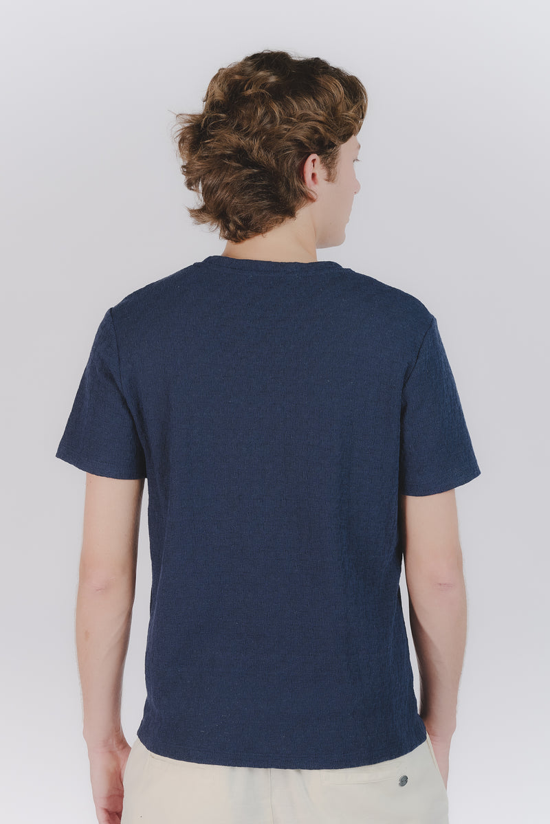 T-shirt Uomo Tramata Blu uomo Barone firenze - 4