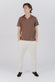 Pantaloni Lino con Bottone Panna uomo Barone firenze - 2