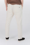 Pantaloni Lino con Bottone Panna uomo Barone firenze - 3
