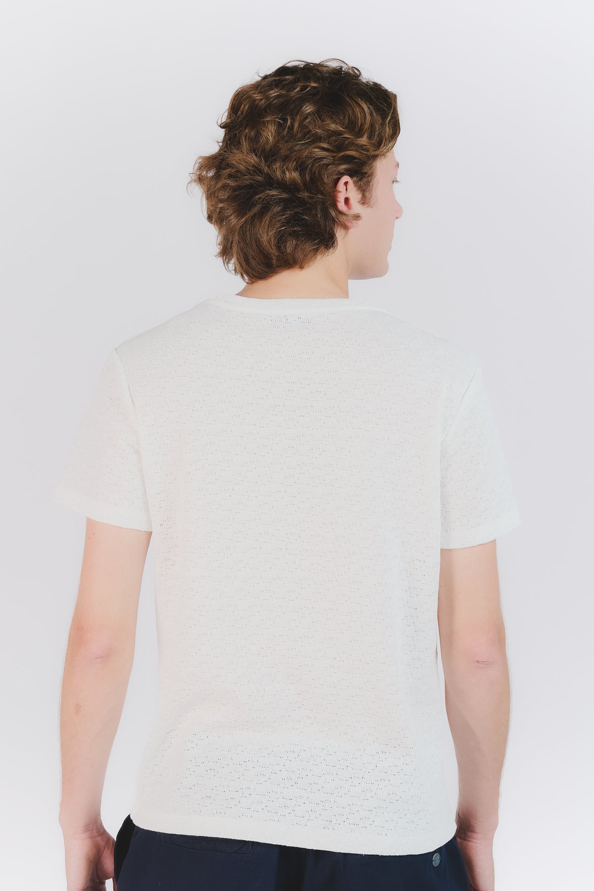 T-shirt Uomo Tramata Bianca uomo Barone firenze - 4