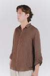 Camicia Uomo Lino Cioccolato uomo Barone firenze - 1