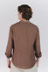 Camicia Uomo Lino Cioccolato uomo Barone firenze - 3