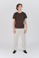 Pantaloni Cotone Righe Crema uomo Barone firenze - 2
