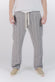 Pantaloni Misto Cotone e Lino a Righe Blu uomo Barone firenze - 1