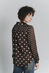 Camicia a Pois Testa di Moro Beige Donna donna Barone firenze - 3