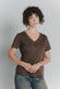 T-shirt Cioccolato con Foulard a Pois Bianco donna Barone firenze - 2