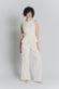 Gilet con Pieghe Panna Donna donna Barone firenze - 2