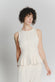 Gilet con Pieghe Panna Donna donna Barone firenze - 3