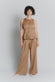 Gilet con Pieghe Cammello Donna donna Barone firenze - 2