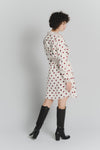 Abito Chemisier Corto a Pois Avorio Rosso Fiorentino Donna donna Barone firenze - 4