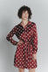 Abito Chemisier Corto a Pois Rosso Fiorentino Avorio Donna donna Barone firenze - 2