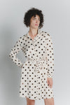 Abito Chemisier Corto a Pois Avorio Testa di Moro Donna donna Barone firenze - 1