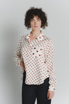 Camicia a Pois Avorio Rosso Fiorentino Donna donna Barone firenze - 1