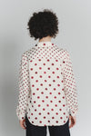 Camicia a Pois Avorio Rosso Fiorentino Donna donna Barone firenze - 4