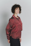 Camicia a Pois Rosso Fiorentino Avorio Donna donna Barone firenze - 1