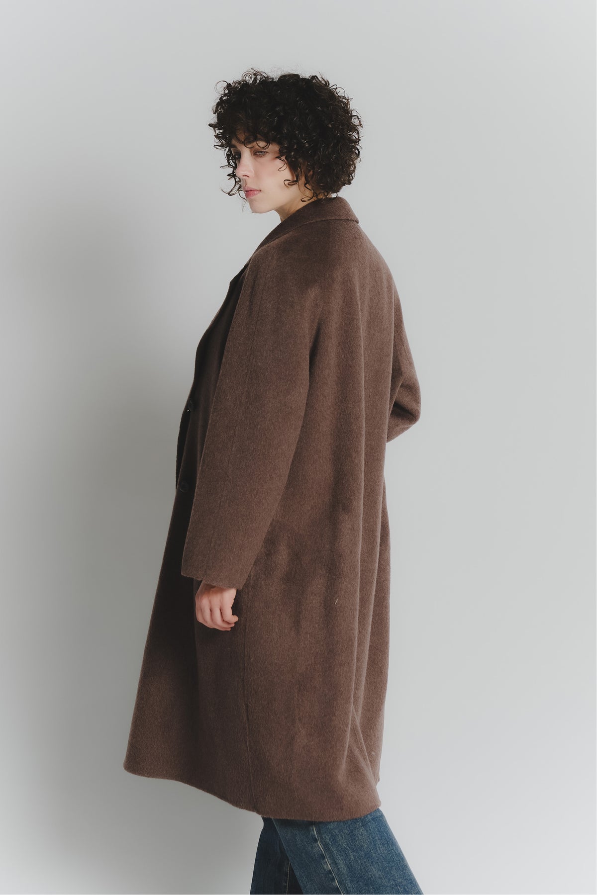 Cappotto Testa di Moro Doppio Petto Alpaca donna Barone firenze - 2