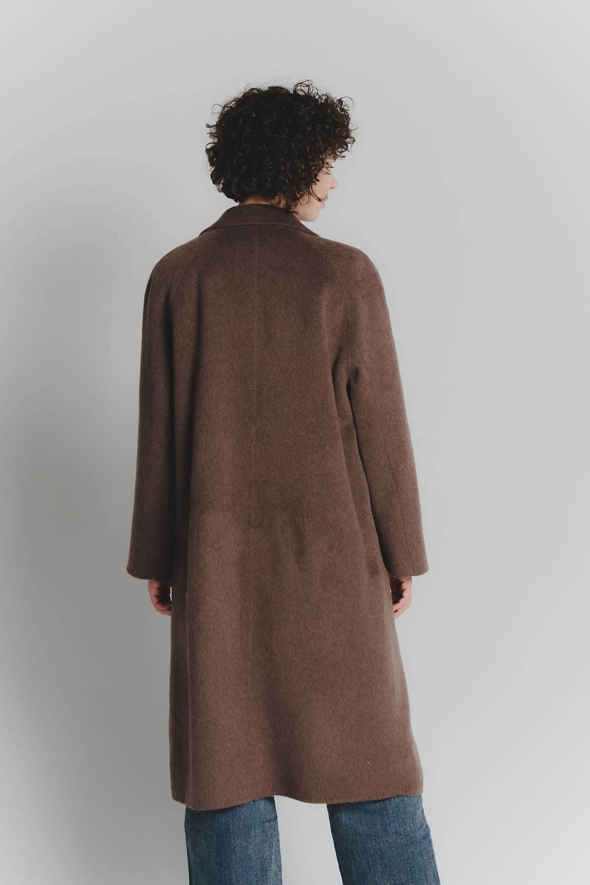 Cappotto Testa di Moro Doppio Petto Alpaca donna Barone firenze - 3
