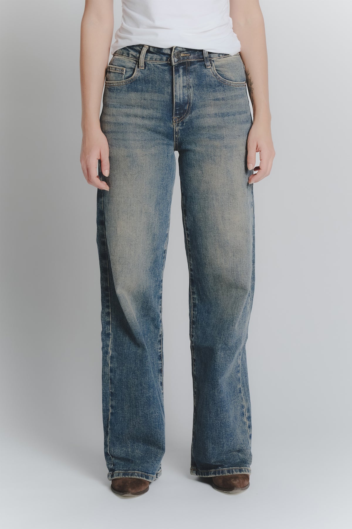 Jeans Donna Wide Leg Vintage Blue donna Barone firenze - 1