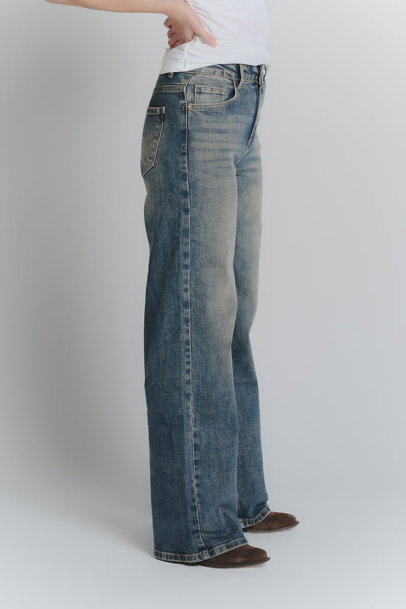 Jeans Donna Wide Leg Vintage Blue donna Barone firenze - 2