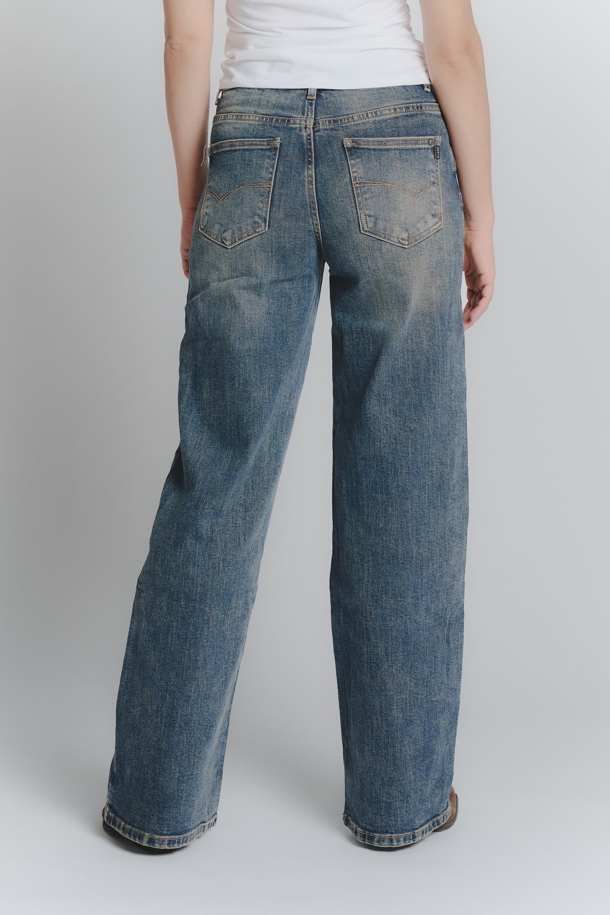 Jeans Donna Wide Leg Vintage Blue donna Barone firenze - 4