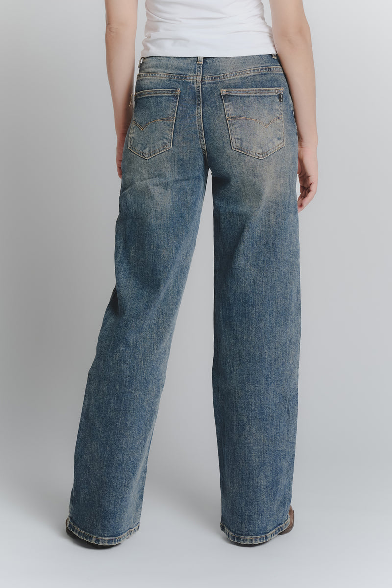 Jeans Donna Wide Leg Vintage Blue donna Barone firenze - 4