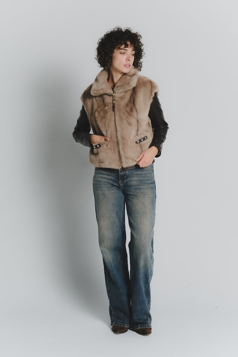Gilet Melissa Nocciola donna Barone firenze - 2