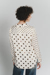 Camicia a Pois Avorio Testa di Moro Donna donna Barone firenze - 2