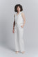 Pantalone Palazzo Shine Bianco donna Barone firenze - 1