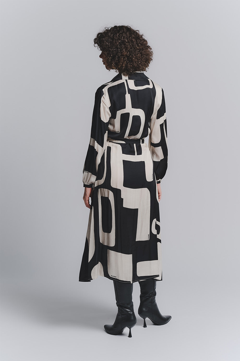 Chemisier Lungo Nero donna Barone firenze - 4