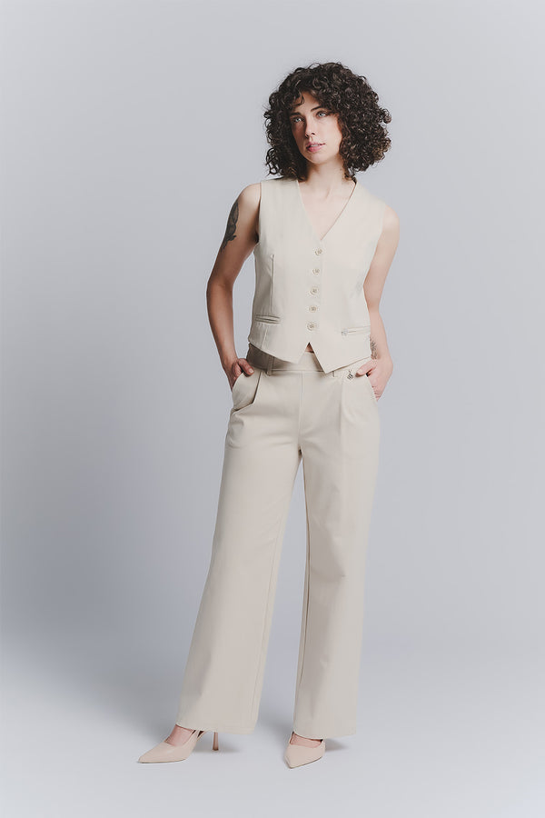 Pantalone Palazzo Shine Beige donna Barone firenze