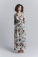 Abito Lungo Fiori Celeste donna Barone firenze - 1