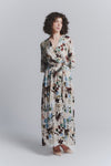 Abito Lungo Fiori Celeste donna Barone firenze - 1