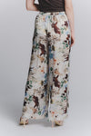 Pantalone Palazzo Fantasia Fiori Celeste donna Barone firenze - 3