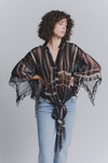 Blusa Nera Seta  Barone firenze - 3