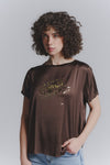 T-shirt donna Leopardo Cioccolato donna Barone firenze - 1