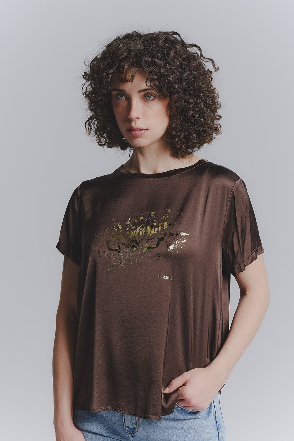 T-shirt donna Leopardo Cioccolato donna Barone firenze - 1