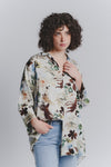 Blusa Bottoncini Fiori Celeste donna Barone firenze - 1