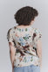 Blusa Maniche Volant Fiori Celeste donna Barone firenze - 2